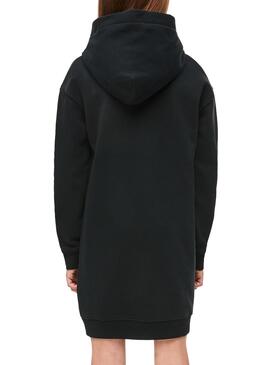 Kleid Calvin Klein Monogram Hooded Black Mädch