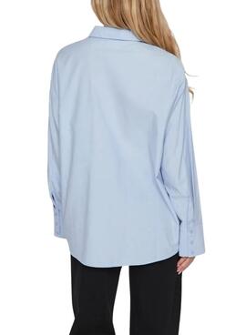 Hemd Vila Vifine Blau Oversized für frauen