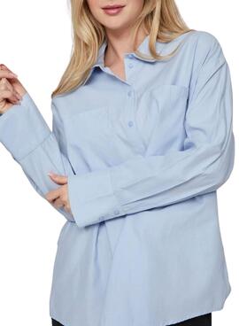 Hemd Vila Vifine Blau Oversized für frauen