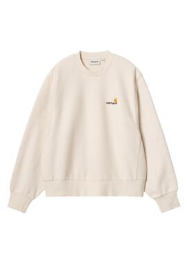 Sweatshirt Carhartt American Script beige für frauen