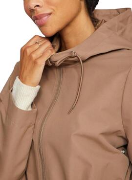 Regenmantel Vila Vitally wasserabweisend taupe für frauen
