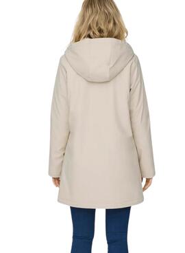 Regenjacke Only Sally beige für frauen