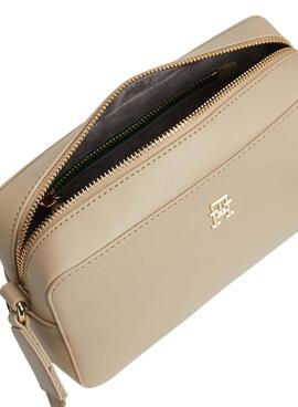 Tasche Tommy Hilfiger Monotype TH camera beige für frauen