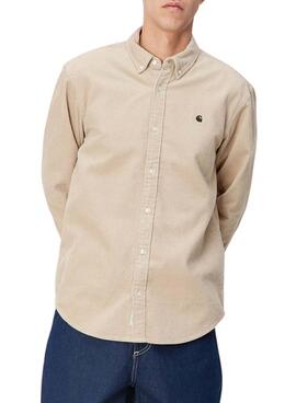 Hemd Carhartt Madison Cord beige für männer