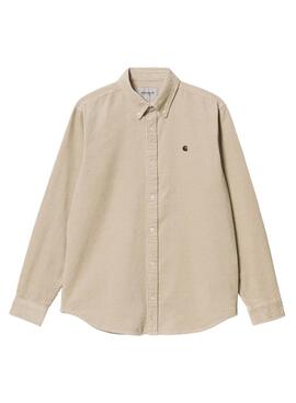 Hemd Carhartt Madison Cord beige für männer