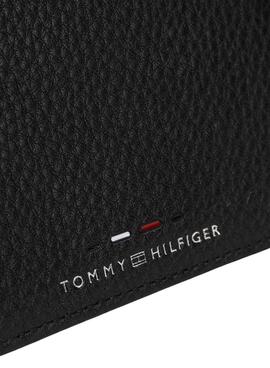 Geldbörse Tommy Hilfiger Premium aus schwarzem Leder für männer