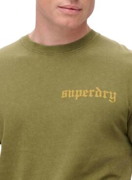 T-Shirt Superdry Tattoo Graphic grün für Männer