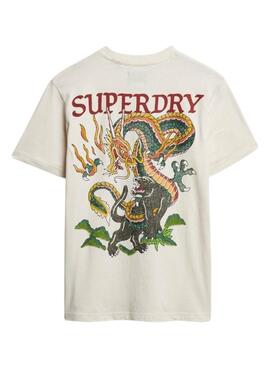 T-Shirt Superdry Tattoo Graphic beige für männer