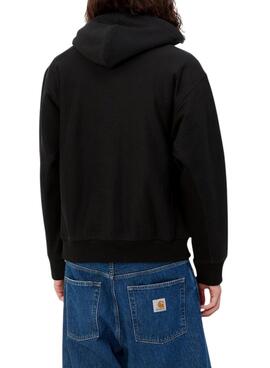 Sweatshirt Carhartt Hoodie American Script Sweat Schwarz für männer