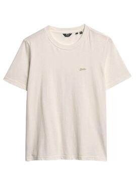 T-Shirt Superdry Essential Logo beige für frauen