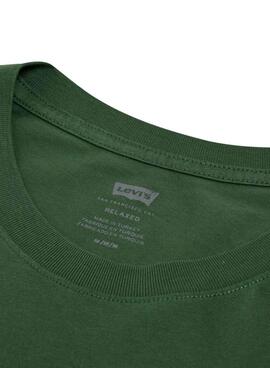 T-Shirt Levis Relaxed Baby Tab in Grün für herren