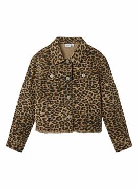 Jacke Name It Olivia Leopard für Mädchen