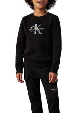 Sweatshirt Calvin Klein mit Logo Schwarz für Jungen