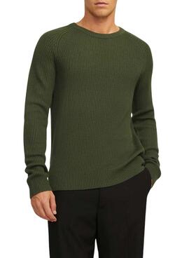 Pullover Jack and Jones Pannel Grün für männer