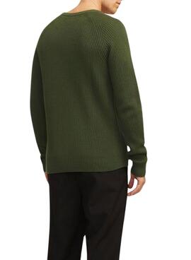 Pullover Jack and Jones Pannel Grün für männer