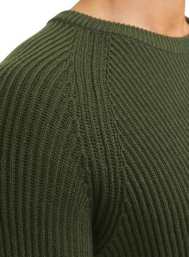 Pullover Jack and Jones Pannel Grün für männer