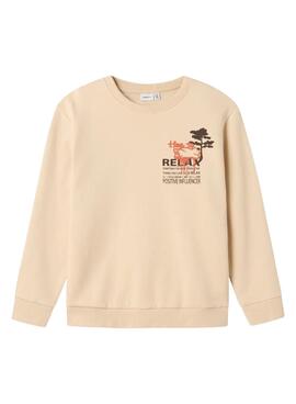 Sweatshirt Name It Oputer Beige für Jungen