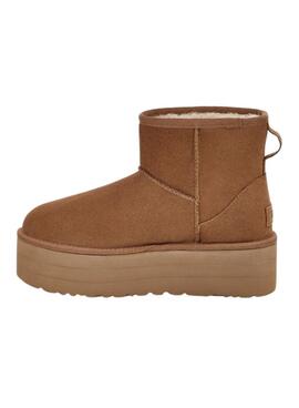 Stiefelettes UGG Classic Mini-Plattform Kastanie Damen