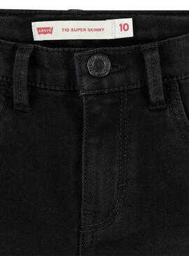 Jeans Levis 710 Schwarz Super Skinny für Mädchen