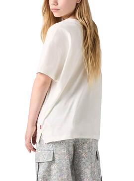 T-shirt Levi's Rose weiß oversized für Mädchen