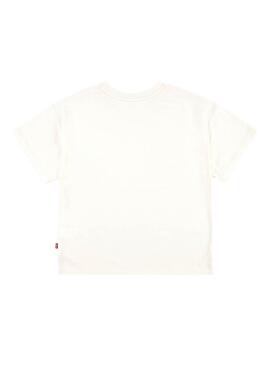 T-shirt Levi's Rose weiß oversized für Mädchen