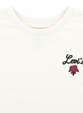 T-shirt Levi's Rose weiß oversized für Mädchen