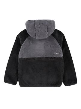 Jacke Levis Sherpa Bicolor Schwarz für Jungen