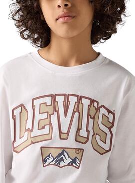 T-shirt Levis Academic Adventurer weiß Kinder