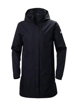 Langer Regenmantel Helly Hansen Aden Marineblau für frauen