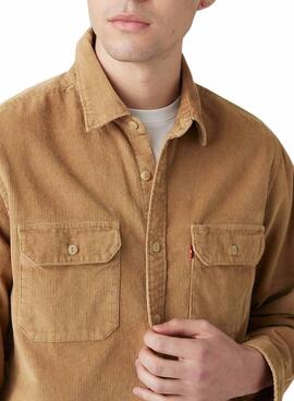 Hemdjacke Levis Jackson Worker Corduroy Camel für herren