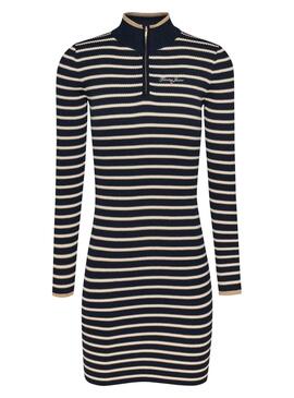 Kleid Tommy Jeans Tip Zip Marineblau für damen