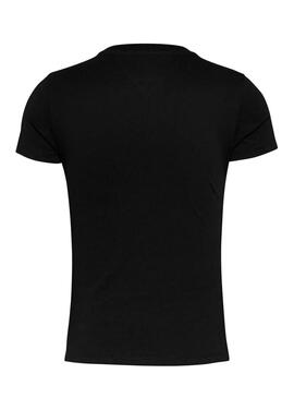 T-Shirt Tommy Jeans Slim Linear schwarz für frauen