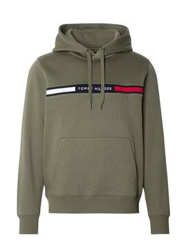 Sweatshirt Tommy Hilfiger Chest Insert grün für männer