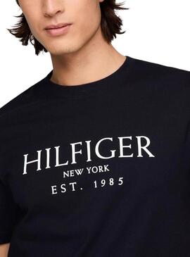 T-Shirt Tommy Hilfiger Big Logo schwarz für herren