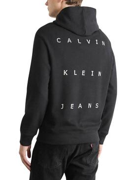 Sweatshirt Calvin Klein Jeans Stamp schwarz für Männer