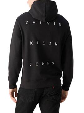 Sweatshirt Calvin Klein Jeans Stamp schwarz für Männer