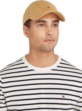 Kappe Tommy Hilfiger Flag 85 beige für Männer