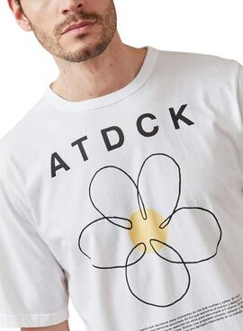 T-Shirt Altonadock Blume weiß für männer