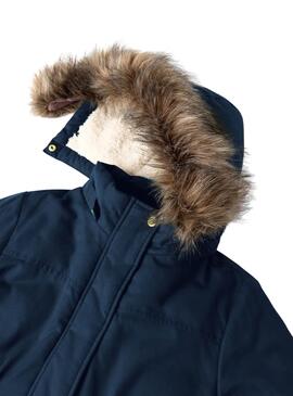 Parka Name It Master Bleu Marine pour fille