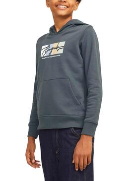 Kapuzenpullover Jack and Jones Colorblock Grau für Jungen