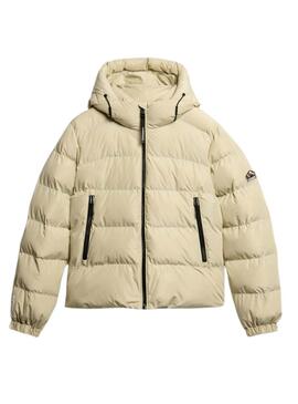 Gepolsterte Jacke Superdry Beige für Frauen