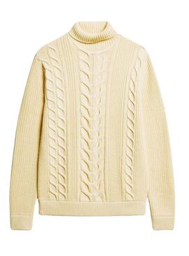 Pullover Superdry Merchant Cable Creme für Männer