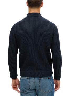 Pullover Superdry Merchant Cable Marineblau für männer