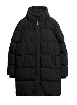 Gepolsterter Superdry Mid-Mantel in Schwarz für männer