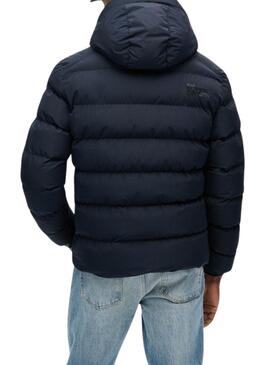 Steppjacke mit Kapuze Superdry Marineblau für männer