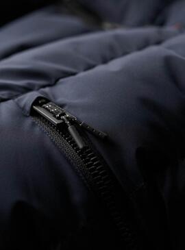 Steppjacke mit Kapuze Superdry Marineblau für männer