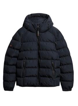 Steppjacke mit Kapuze Superdry Marineblau für männer