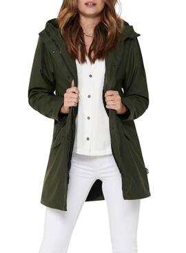 Regenjacke Only Sally Grün für frauen