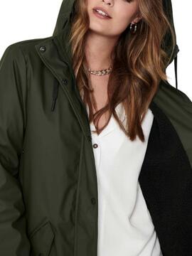 Regenjacke Only Sally Grün für frauen