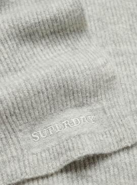 Schal Superdry Soft Rib Grau für Frauen